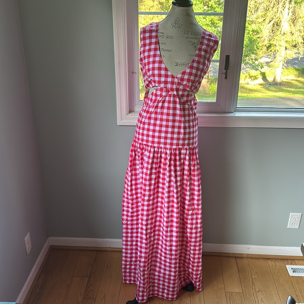 SALE! S/W/F Gingham Maxi Dress Anthropologie $408 - Picture 4 of 14